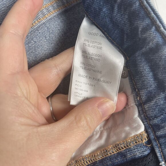 Good American High Rise Good Mom Jeans Womens Size 2/26 Medium Wash‎ Oversized - Picture 16 of 16